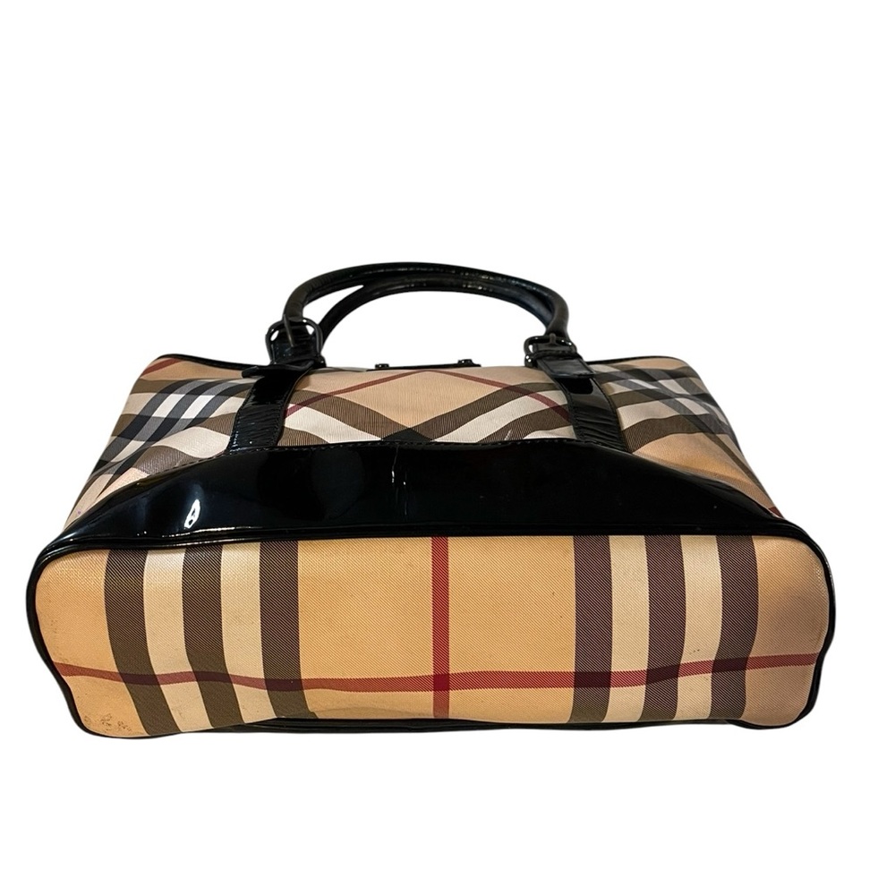 Burberry Tan and Black Iconic Tote Bag - Picture 9 of 14
